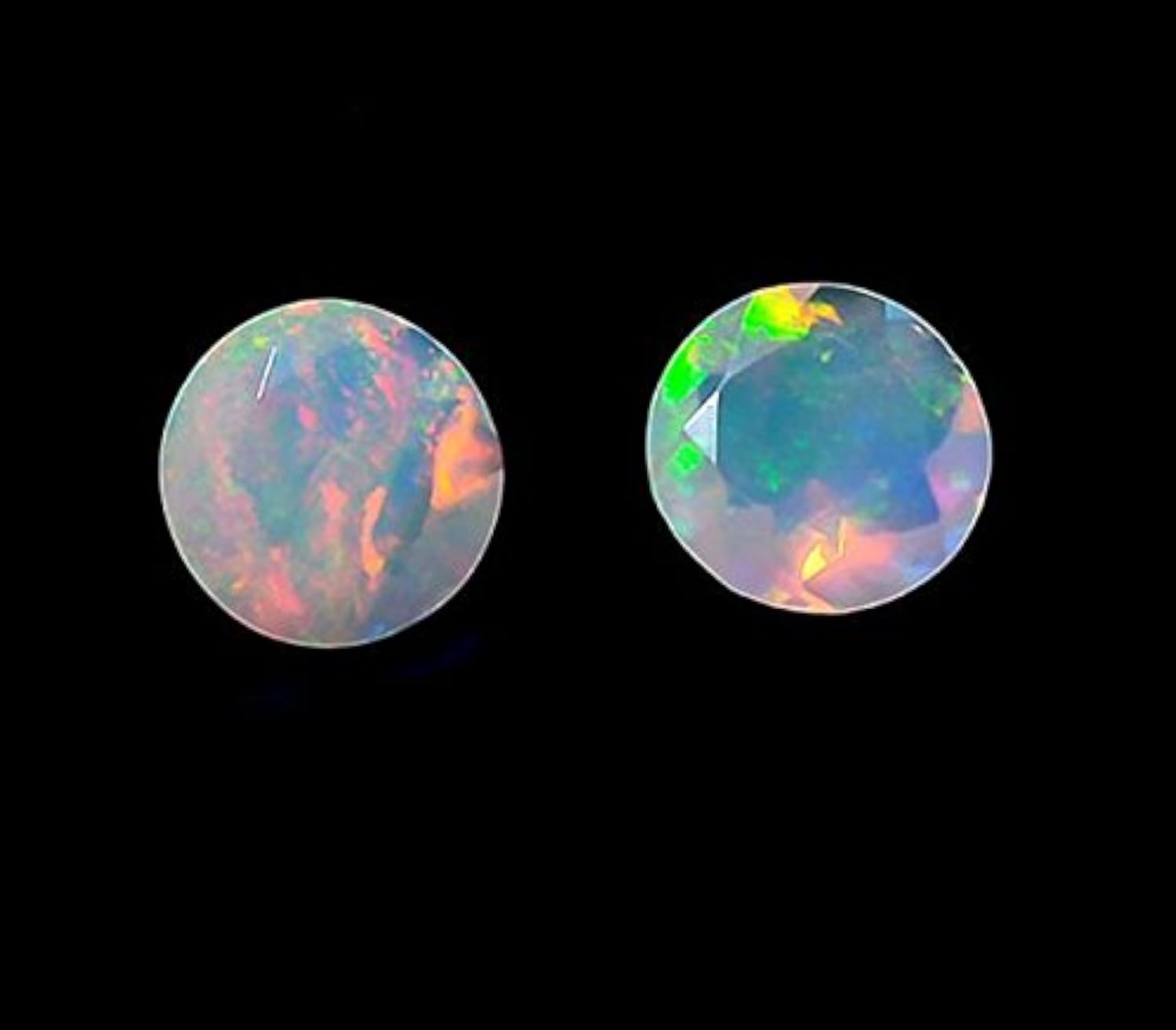 Opale d'Éthiopie naturelle 9mm facettée ronde LKBEADS pour création de bijoux uniques