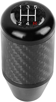 Universal 5 Speed Black Carbon Fiber Racing Gear Stick Shift Knob for MT Manual