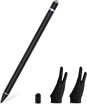 Active Stylus Pen with Stylus Glove 2 Pack - Support Palm Rejection for All Touch Screens, SOCLLLife High Precise Digital Pencil for A-pple i-Phone, i-Pad Air/Pro/Mini, Android Phone, Tablet/Sam-Sung