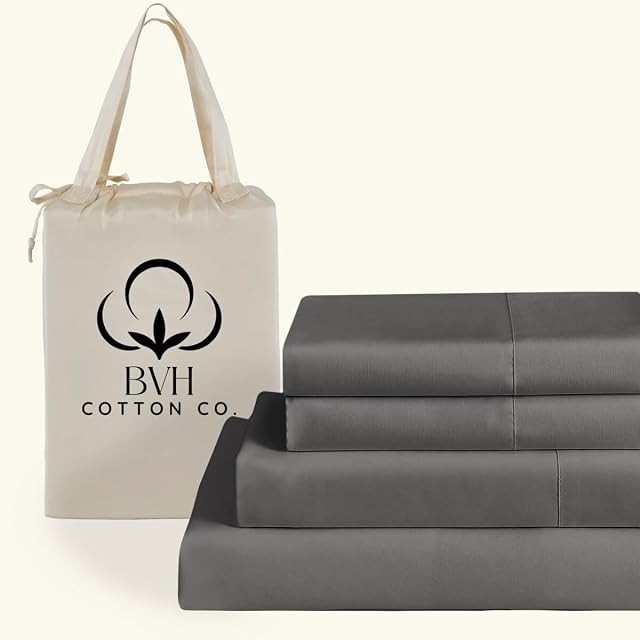 Egyptian Cotton RV King Size Sheet Set 4Pc Bed Set Soft Breathable Percale Weave Fits 10-12 Deep Pocket