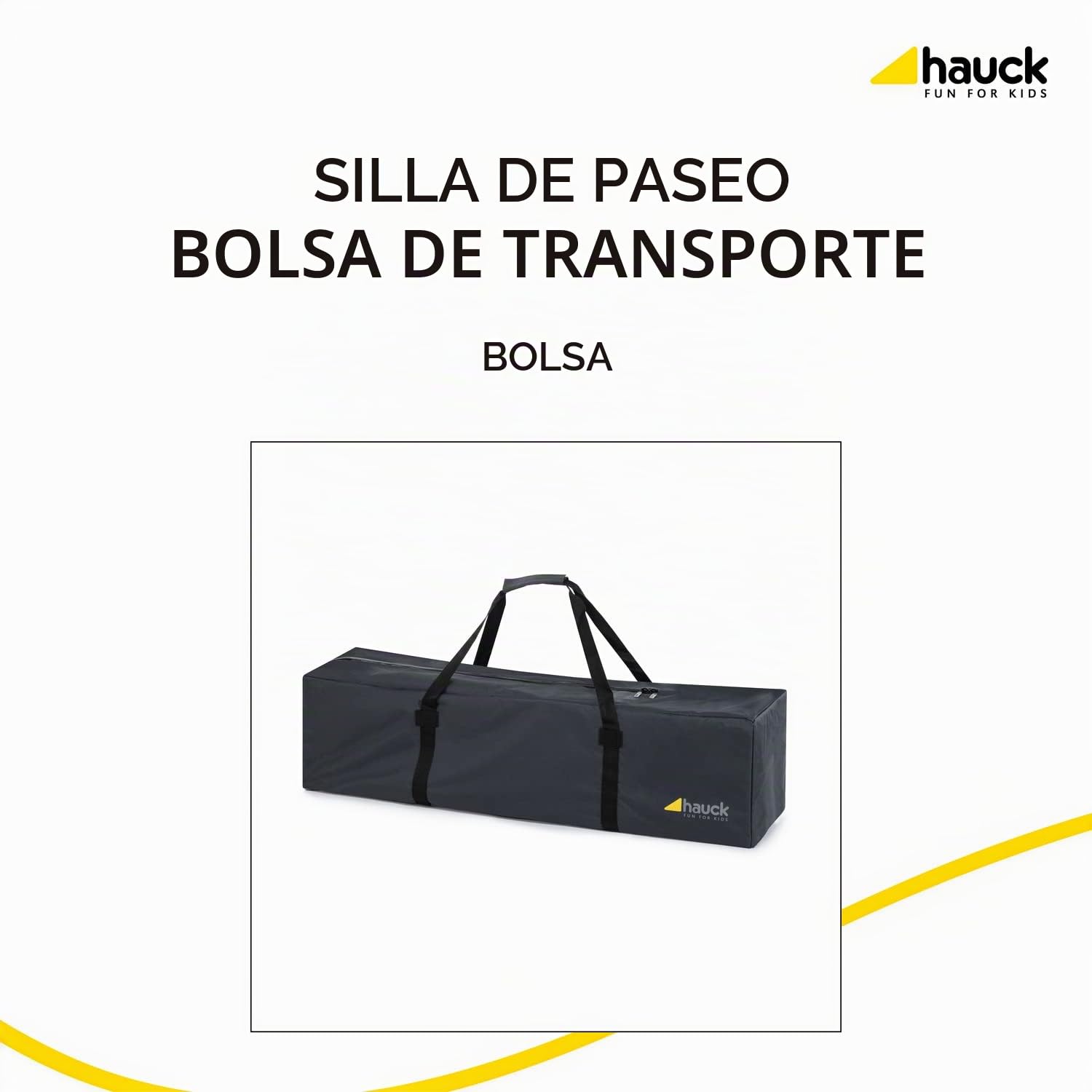 hauck Bag Me Bolsa para Carrito Bebé Universal | Funda Transporte Carro para Avión - Coche o Tren | Material Resitente e Impermeable Repele Suciedad | 115 x 31 x 31 cm - Gris