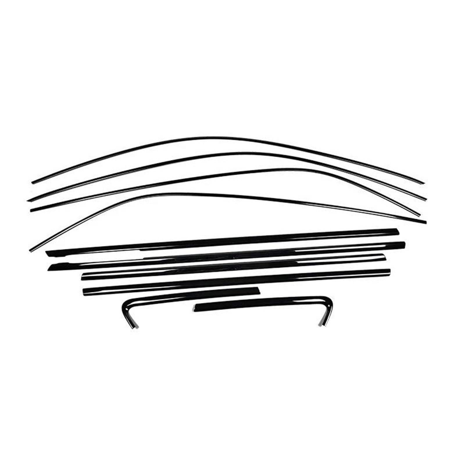 Atgcbcauf 2010-2018 For Q5 2010-2025 Car Exterior Piano Black Window Strip Seal Belt Moulding Trim Weatherstrips Atgcbcauf(2010-2018)