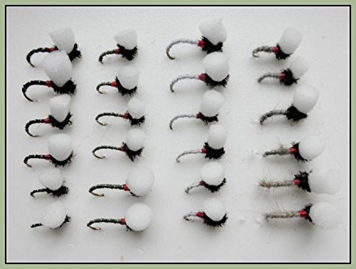 24 Suspender Buzzer Trout flies, Mixed colours. Choice (Mixed)