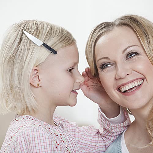 Pligreat 4 Pcs Cute Bangs Hair Clips, Fashion Creative Duckbill Clip Gothic Tableware Hair Clips Girls Cosplay Party Punk Rock Headwear Hair Accessories Cool Mini-Dagger Hair Clips For Women #TOP6