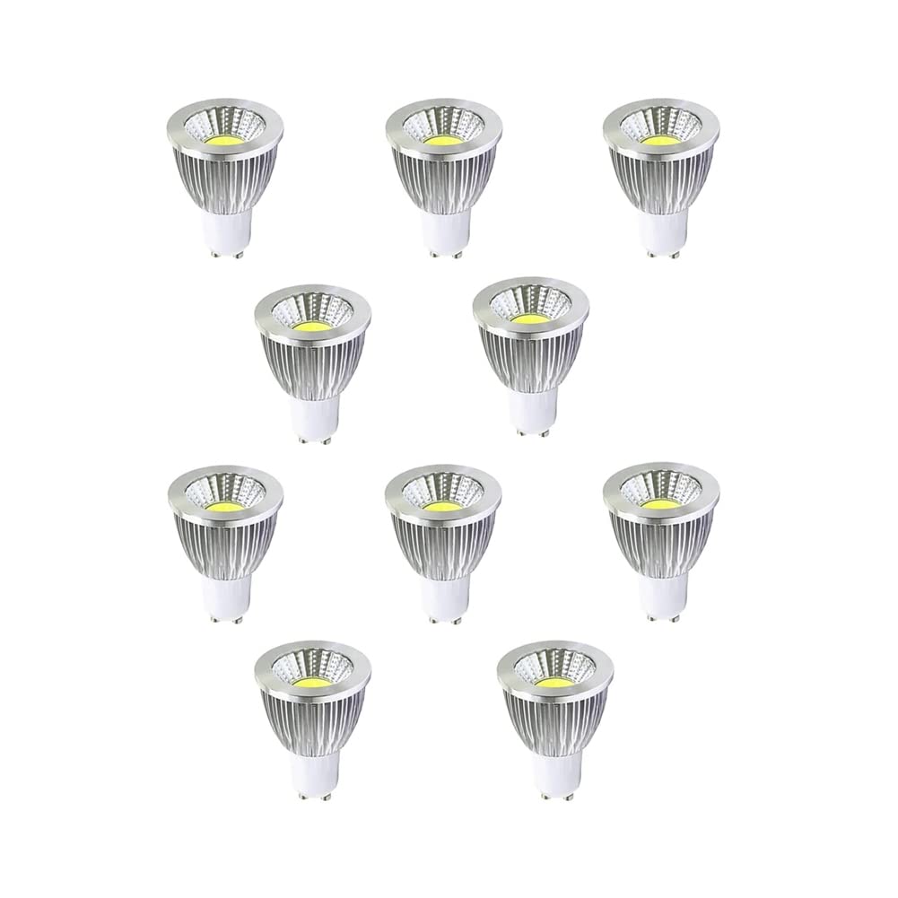 HHF Iluminación del hogar, Paquete de 10, LED Spotlight Bulb AC220V GU10 3W/5W/7W DOWN LED LED LECHER CALIENTE/COLD WHITE LAMP(Cold White,7W)