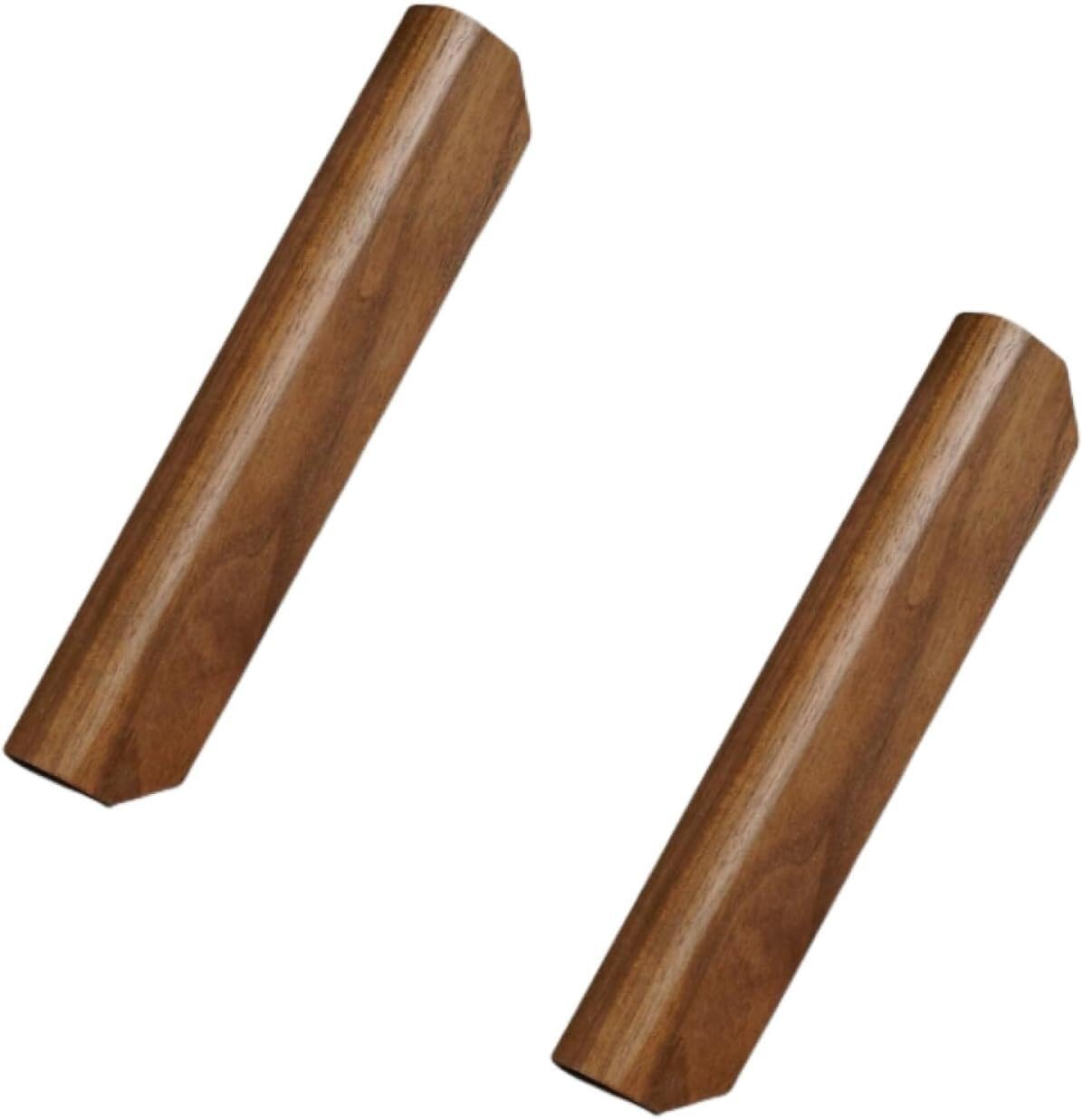 Erere Brown Wood Drawer Handles Pulls,Furniture Hardware For Dresser Wardrobe Kitchen(,Hole Center 96Mm)