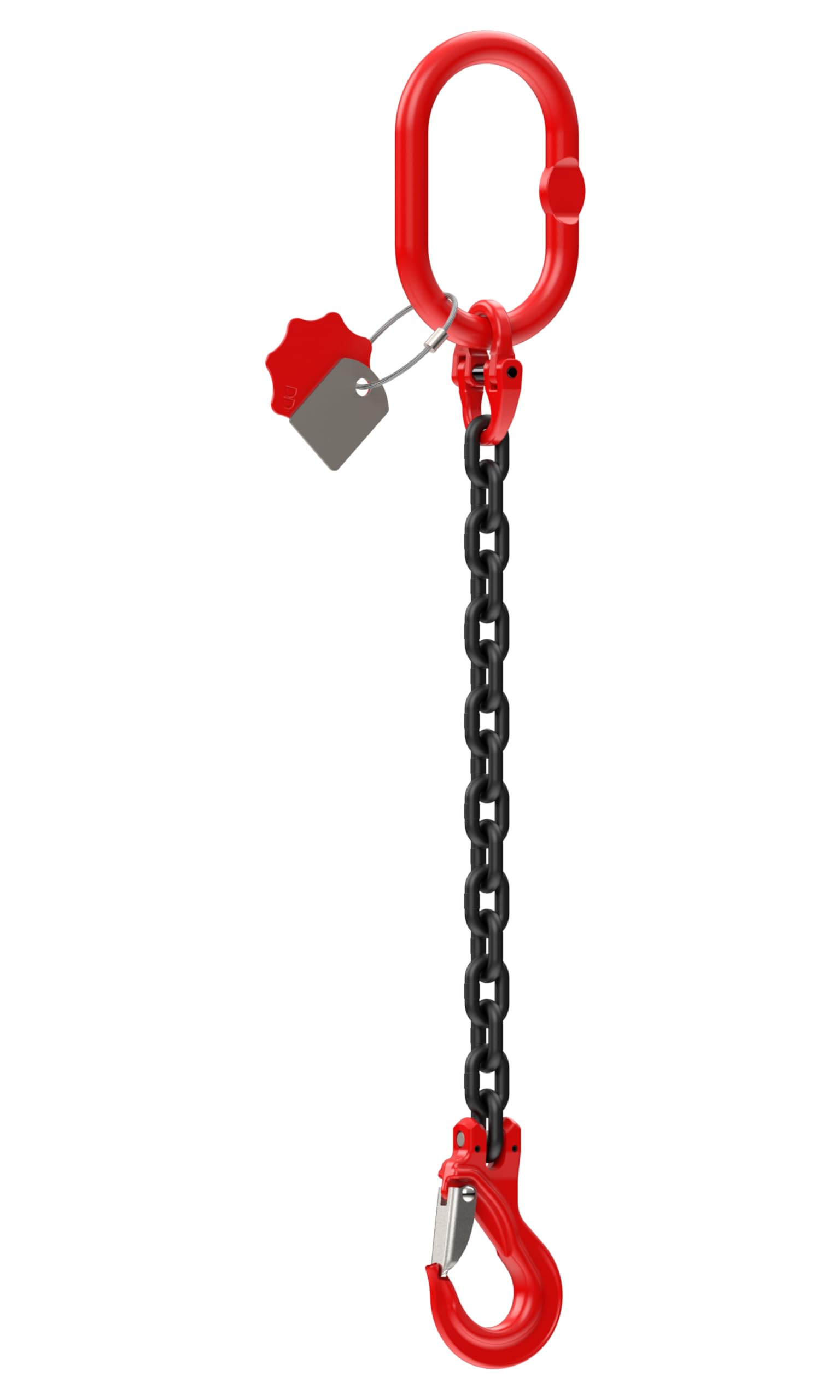 Dolezych DoKett Cadena para grúas 1 m 2000 kg Gancho de Horquilla Rojo