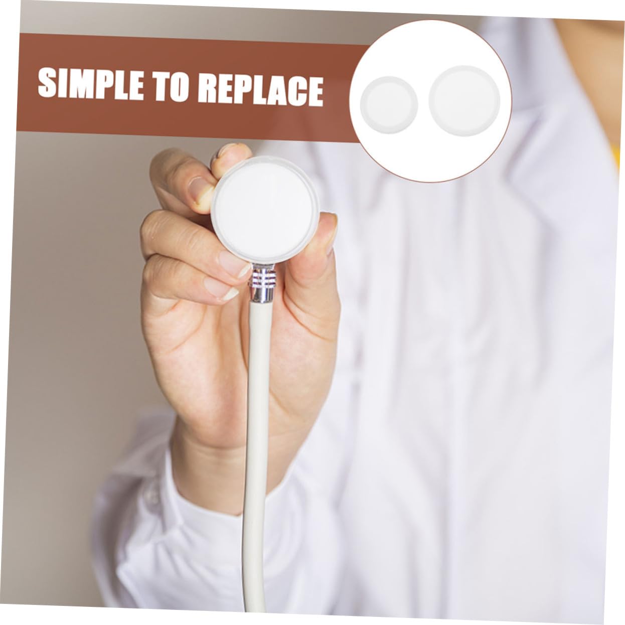 Gatuida Stethoscope Diaphragm Replacement for PVC Tool Cover Floating Diaphragm Adult Pediatric Use Medical Equipment Accessories