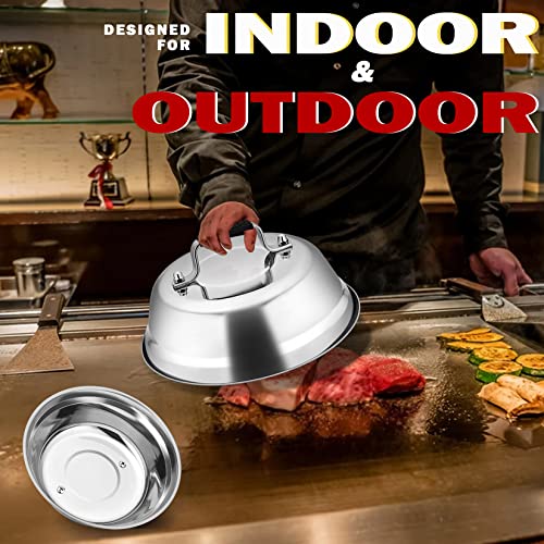 Set de 3 domos para derretir queso de acero inoxidable miniatura 6