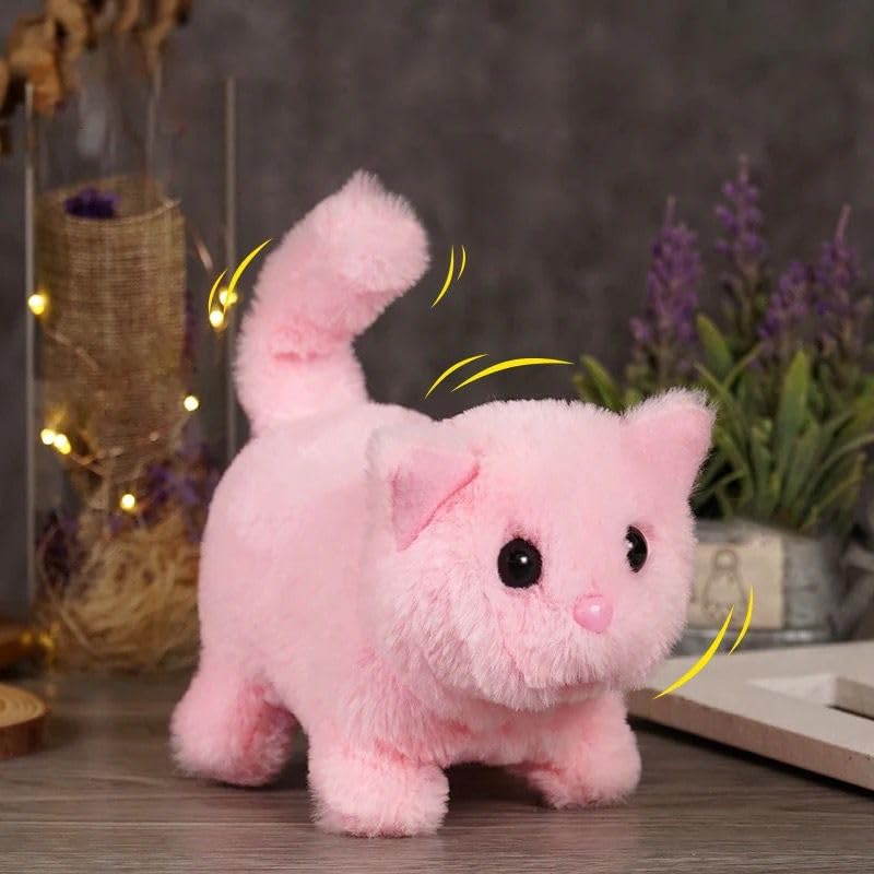 TD CREATIONS Electronic Cat Interactive Cuddly Plush Toy - Electric Walking, Barking, Head Shaking, Tail Wagging Animal Toy for Kids (Pink) (B0DH2BRQDC) Amazon Price History, Amazon Price Tracker