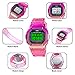 Gosasa Gradient Color Silicone Plating Digital Electronic Waterproof Sports Wristwatches Casual Watch Student Watches (Plating -Purple)