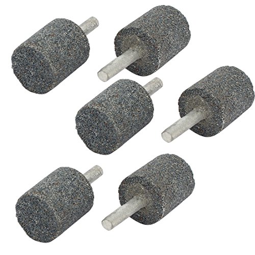 Aexit 6mm Shank Body Repair Tools 25mm Dia Cylinder Head Mandrel Mounted Grinding Point Grinders & Polishers Gray 6pcs