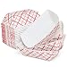 The Candery Hot Dog Accessories Set- 100 Red/White Hot Dog Trays for Carnivals, BBQs, Picnics, Concession Stands (Trays)