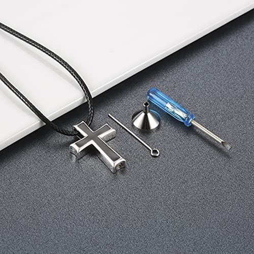 Men Cremation Necklace for Ashes - 925 Sterling Silver Cross Celtic Knot Wing Skull Keepsake Urn Pendant Ash Holder Jewelry Memorial Gift Unisex4