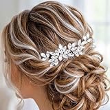 Yean Crystal Bridal Hair Comb for Wedding Hair Accessories Silver Rhinestone Hair Piece for Women and Brides