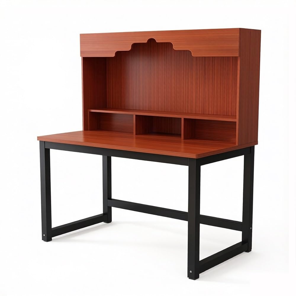XUJUAN-0227 Chinese Shrine Altar Table Wooden Niche Cabinet Oriental Display Shelf(Bruin,Medium)