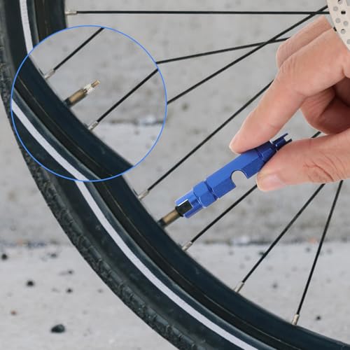 Image of 22Pcs Valve Core Tool Set, Bicycle Valve Stem Removal Tool with Tubeless Valve Core & Tire Valve Stem Caps, Bike Valve Stem Core Replacement Kit for Mountain Bike Road MTB Tires Repair
