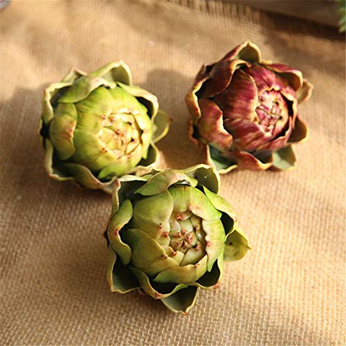 Image of Ulalaza 1Pc Fake Artichoke Artificial Fruits Model Lifelike Plastic Vegetables Christmas Party Decoration