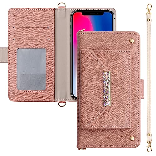 COVERARY �݊��i/���� Redmi Note 15 5G �P�[�X �蒠�^ �X�}�z�P�[�X 1���� �s���N �S�@��Ή� �X�g���b�v�t�� �o�b�O�� �X�g�[�� 100063120