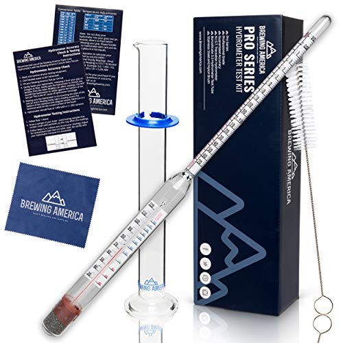 Thermo-Hydrometer ABV Tester Triple Scale for BEER/WINE - Pro Series American-made Specific Gravity