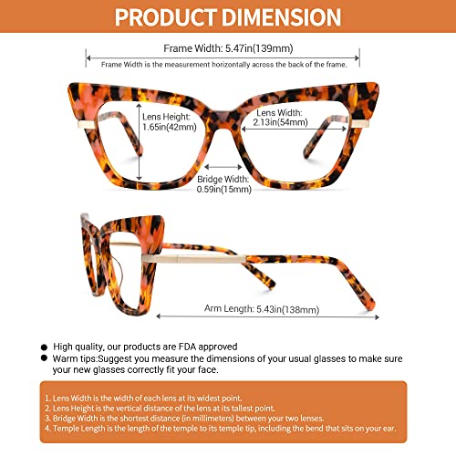 Image of VOOGLAM Cat Eye Blue Light Blocking Glasses for Women Anti UV Eyestrain Eyewear Mariana