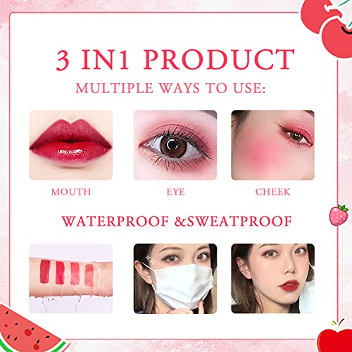 2Colors Lip Tint Stain Set,Matte Velvet Lip Tint Watery Lip Stain,Lip &Cheek Tint Moisturizing Liquid Lipstick,Plump Lip Gloss Long-Lasting Waterproof Korean Lip Tint Non-Sticky Tinta De Labios(01+02) #TOP5
