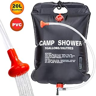 FeChiX Portable Shower Bag for Camp Shower 20L/5 Gallons Solar Shower Camping Shower