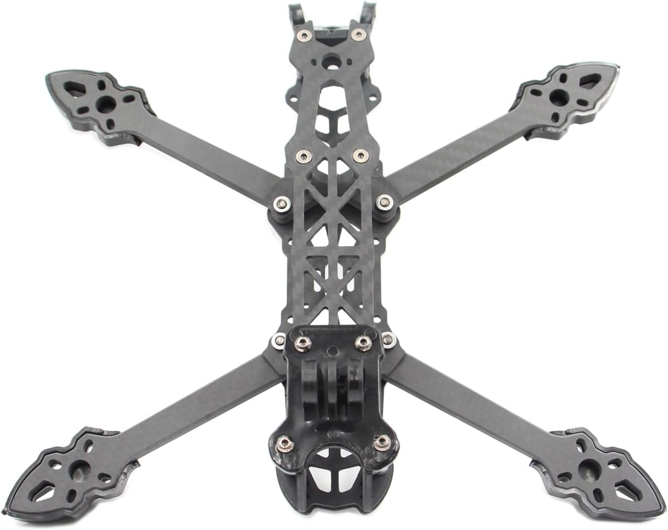 HUIOP Mark4 5inch FPV Carbon Fiber Frame, 225mm Wheelbase, 5mm Arm, Freestyle, Long Range, Adult, 1080p Video, RF & Wi-Fi, JPEG, Rechargeable Battery, UAV, Black