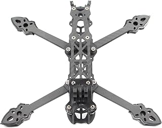 Jemora LANNRC Mark4 Cadre en Fibre de Carbone FPV 5 Pouces Empattement 225 mm Bras 5 mm Freestyle Cadre Longue portée pour Drone de Course quadrirotor télécommandé