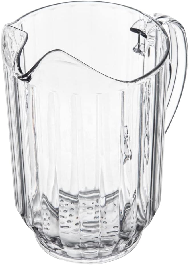 Restaurantware 60 oz Clear Plastic Water Pitcher, 2 Pack
