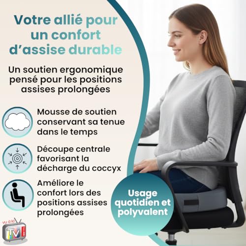 Coussin ergonomique assise chaise bureau en mousse polyuréthane Venteo - 6