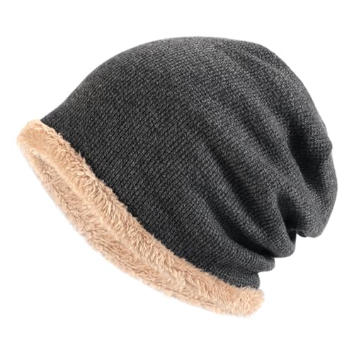 Bonnet en tricot avec oreilles et doublure chaude pour homme et femme