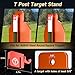 T Post Target Hangers 2 Packs Metal T Post Target Holders Fits Standard T-Posts, Heavy Duty Mount Stands/Hooks for AR500 Steel Targets, Easy Installation, for Metal Plates/Gongs/Torso Shooting Targets
