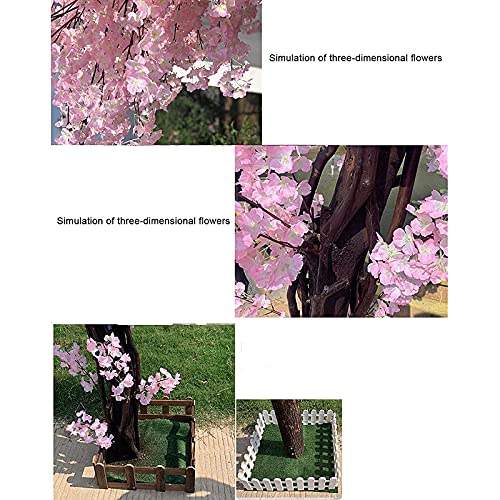 Artificial Cherry Blossom Trees Light Pink Tree Arch Flowers Cherry Blossom Pink Fake Sakura Flower Indoor Outdoor Home Office Party Flower Silk Fake Sakura Tree 1.6×1m