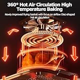 Dual Air Fryer, 10L Family Size Double Air Fryer Oven with 6-In-1 Digital Smart Programmes Digital Display, Visual Window, Timer for Oil Free & Low Fat Healthy Cooking Double-chamber - Image 3