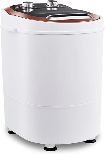 TUKAILAi Mini Portable Washing Machine 2 in 1 Small Washing Machine 3kg Washer 1.5kg Spin Dry Single Tub Non Electric Washing Machine Spin Dryer with Timer Control