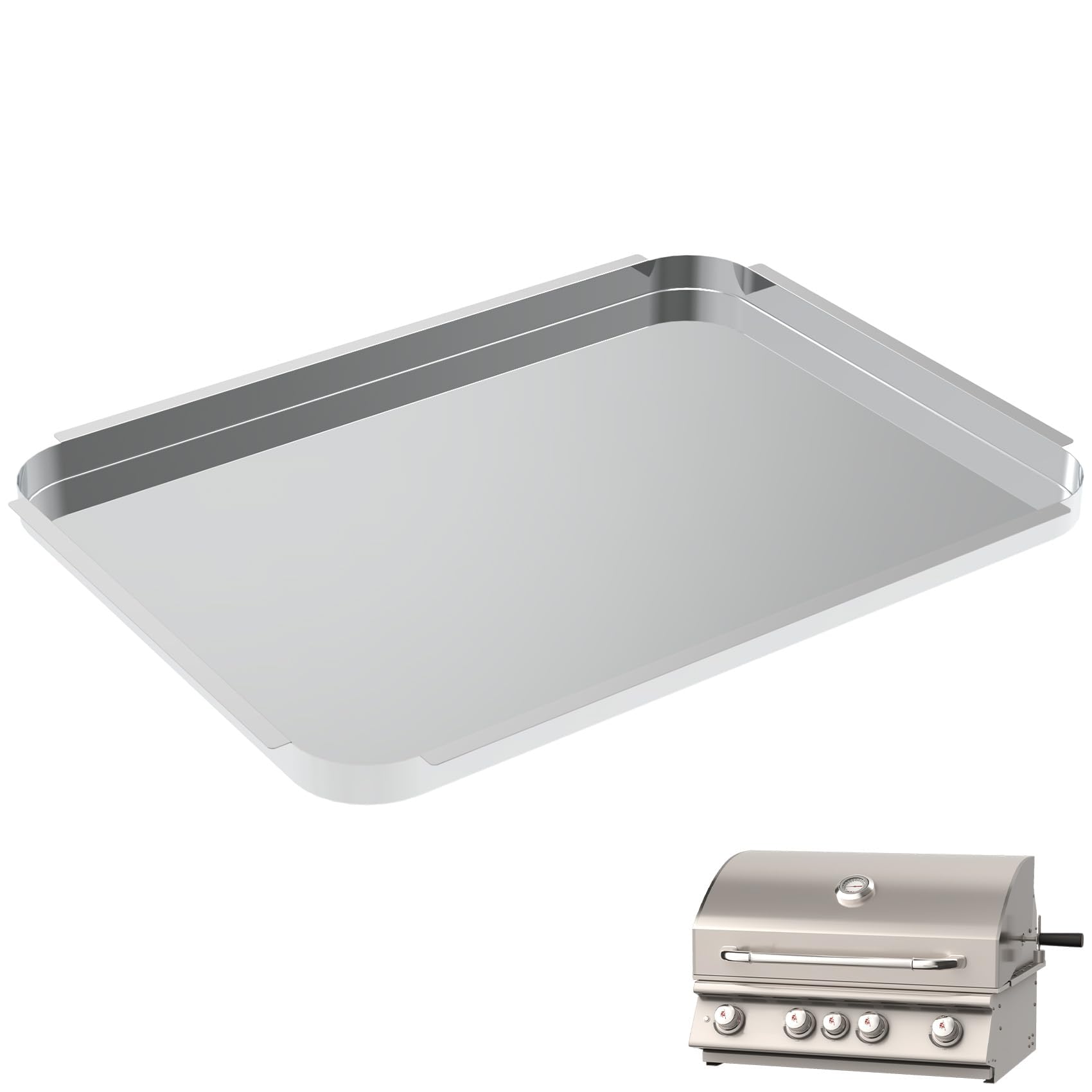 Grease Tray Replacement for Bull 30-Inch Grill Parts，Stainless Steel