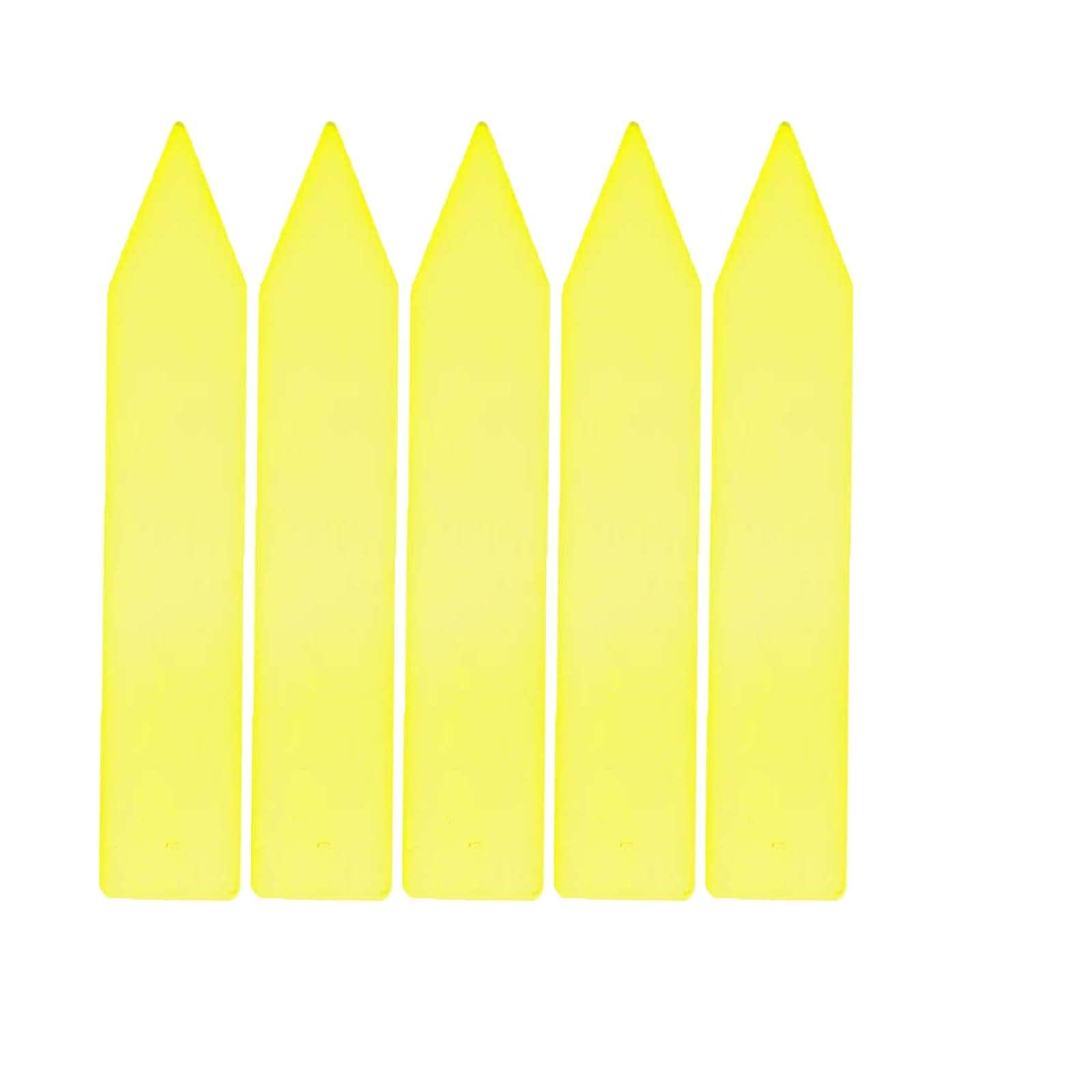 TopHomer Plastic Plant Labels Markers, 4 inch Thicken Waterproof Nursery Garden Tags for Herbs Vegetables Flowers Seed Potted Plants 300PCS Yellow