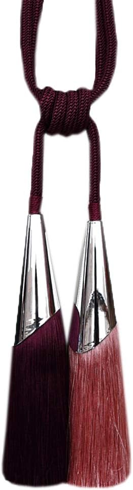 1 Pair Creative Double Balls Curtain Tassel Rope Curtain Buckle Tieback Decorative Tassels Curtain Tiebacks Holdbacks Drape Tiebacks Rope (Peacock Blue)