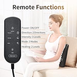 Boriwat Back Massager with Heat Massagers for Neck and Back 3D Kneading Massage Pillow for Back Neck Shoulder Leg Pain Relief Gifts for Men Women Mom Dad Stress Relax at Home Office and Car
