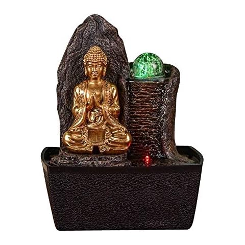 Fuente de Interior Buda Relajante Luz LED 26cm Zen'Light Cover