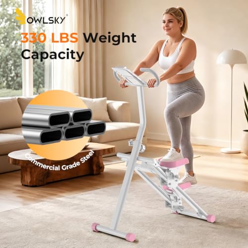 Image of OWLSKY Stair Stepper for Home,Vertical Climber Exercise Machine with Stable Triangular Frame, Smooth & Quiet Motion, Full Body Workout Equipment