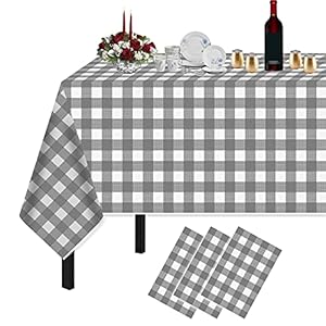 Plastic Tablecloths for Rectangle Tables 3 Pack 54″ x 108″ Party Table Cloths Disposable for 6 to 8 Foot Tables Indoor or Outdoor Parties Birthdays Weddings Christmas Anniversary Buffet Table