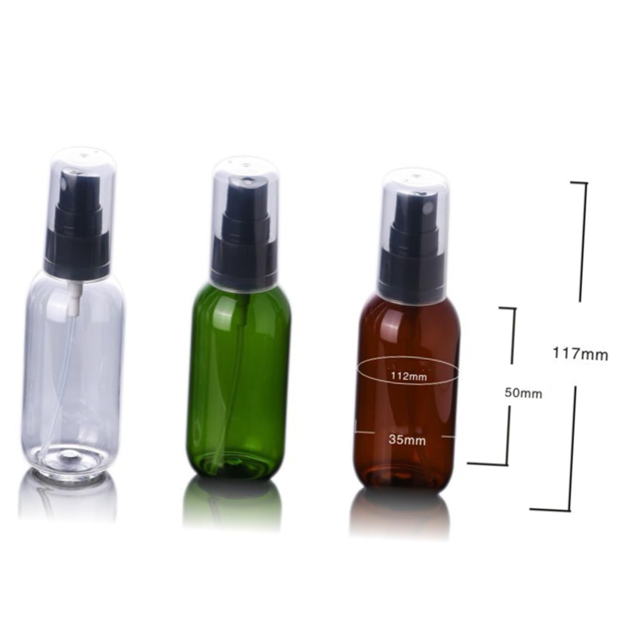 DOITOOL 15pièces Bouteilles De Spray Plastique De Flacons Vaporisateurs Rechargeables Pour Cosmétiques Et Liquides Design Compact Et Léger Pour Voyage Et Usage Quotidien Marron