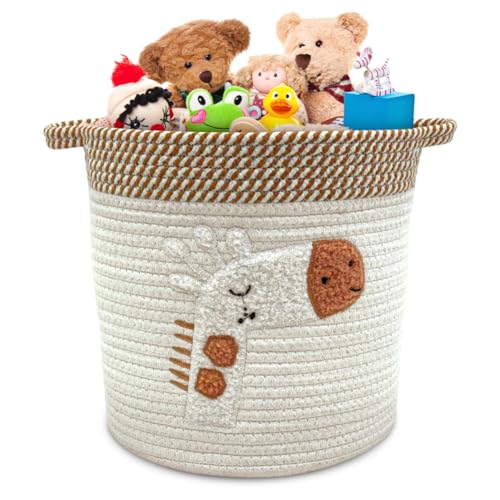 Wapasezyar Aufbewahrungskorb Kinder Aufbewahrungskorb Gewebter ufbewahrung Körbe mit Griffen für Babys Kinder Spielzeugkorb Geschenke für Handtücher,Spielzeug, Kleidung