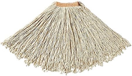 Rubbermaid Commercial Products Dura Pro Premium Cut End Cotton Mop, White, Heavy Duty Cotton Industrial Wet Mop for Floor Cleaning Office/School/Stadium/Bathroom, Pack of 12