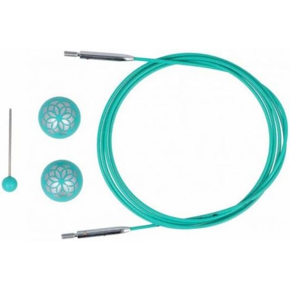 KnitPro Mindful Fixed Int. Cable for 120cm Needle - 3pcs, Blue
