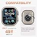 Amizee Metal Case Compatible with Apple Watch Ultra 3/2/1 49mm Case with Back Cover, Rugged Protective Bumper Cover for iWatch 49mm, Titanium