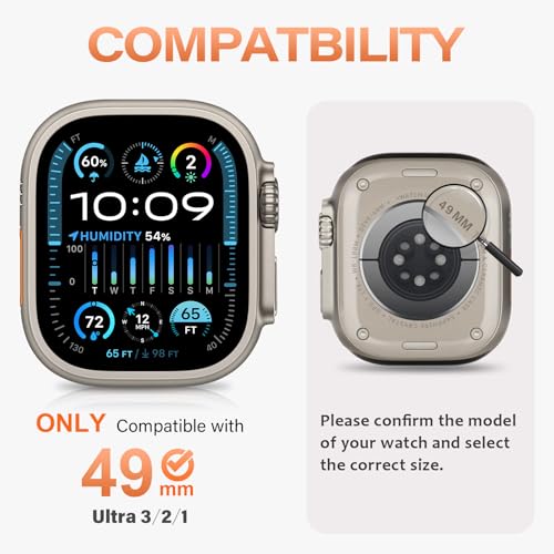 Funda iWatch Ultra 49mm Amizee carcasa metálica compatible con series 3 2 1 6