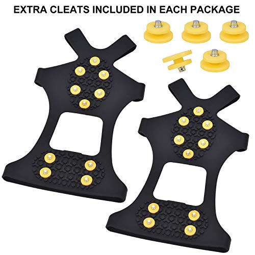 Image of Aliglow Ice Cleats Crampons for Shoes and Boots - Snow Steel Traction Grips